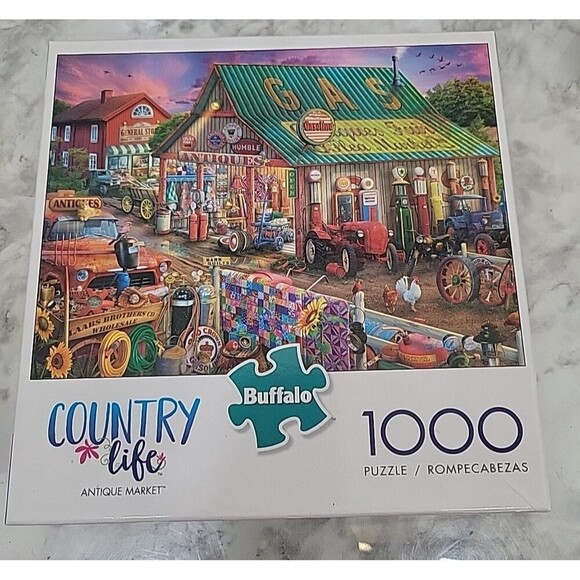 Disney Characters Silver Edition & Buffalo Country Life 1000 Piece Puzzles - Picture 6 of 7